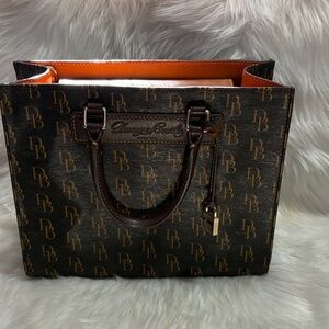 Dooney & Bourke Brown and Orange Monogram Handbag